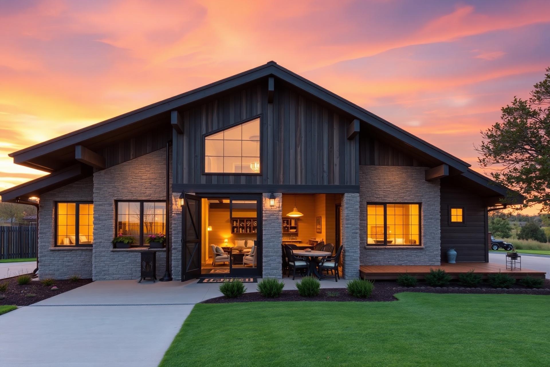 Furnished San Angelo ranch home at golden hour